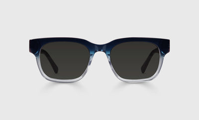 12 - Midnight Blue to Cloud Crystal Fade Front and Temples / Average / Full Lens Reader Sunglasses / 1.00 / .