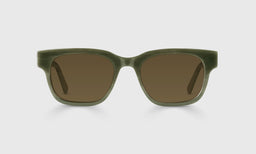17-pb | Numero Uno front polarized brown eyeglass frames on neutral background