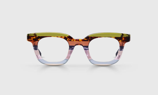 10 - Earth Tone Stripe Front with Blue Grey Temples