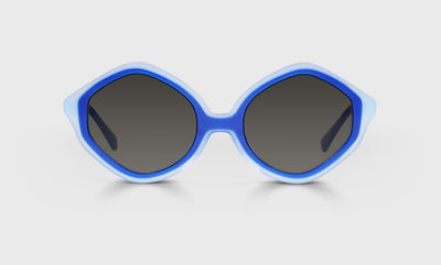 59 - Blue Front and Temples / Wide / Full Lens Reader Sunglasses / 1.00 / .