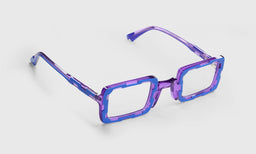 15 | eyebobs Hi Art, Wide, Rectangle, reader, blue light, prescription sunglasses, angle image