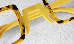 77 | eyebobs Hi Art, Wide, Rectangle, reader, blue light, prescription glasses, macro image