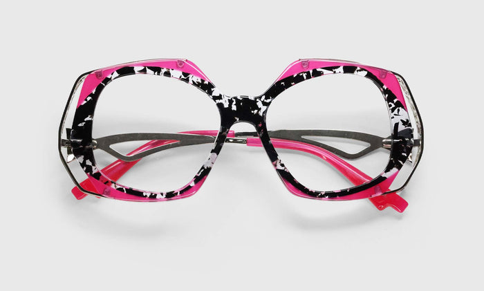  eyebobs Muse, Wide, Geometric, readers, blue light, prescription glasses, lay down image