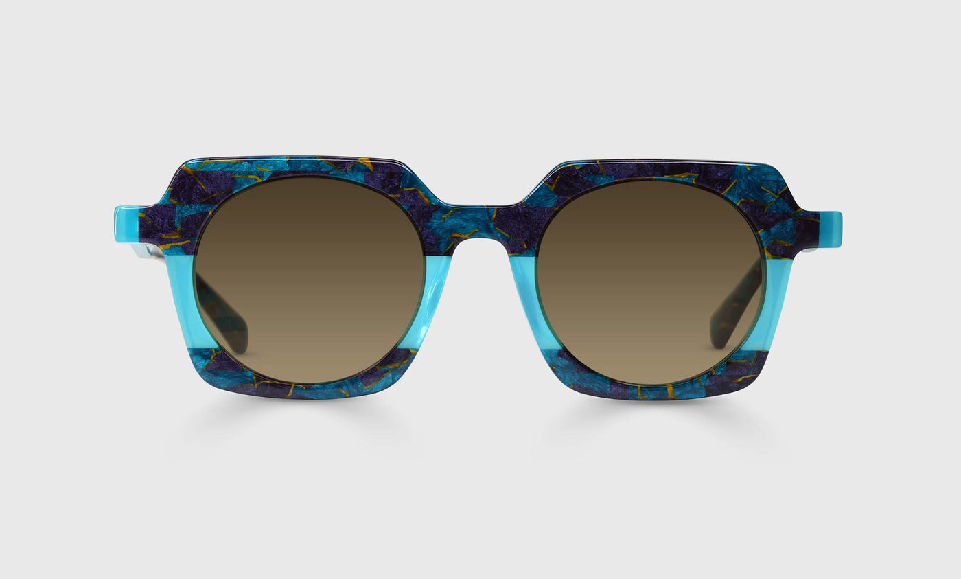 10-pb | eyebobs Chutzpah'd Wide, Square, Reader Sunglasses, Polarized Brown