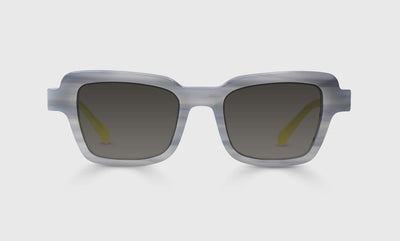 10 - Grey Front and Atomic Green Temples / Wide / Full Lens Reader Sunglasses / 1.00 / .