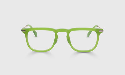17 - Matte Green Apple Front and Metal Temples