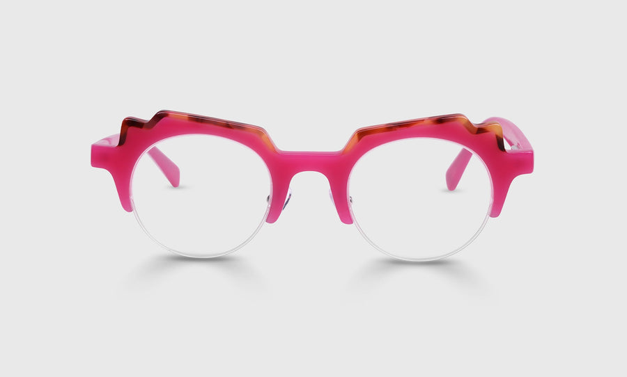 45 | eyebobs High-Low, Half-Rim, Average, Reader, Prescription Glasses, Front Image