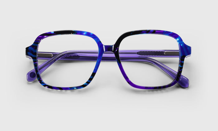  eyebobs Peer Review Square, Wide, Readers, Blue Light, Prescription Glasses, Laydown Image