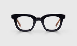 Signal Fire Color 00 - Milky Black, Grey, and Amber Layered Front and Temples