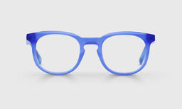 Fresh Eyes Color 10 - Matte Azure Blue Front and Temples reading glasses with italian-designed acetate and scratch resistant lenses