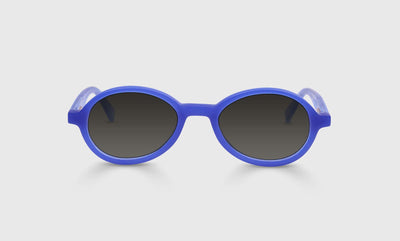 10 - Matte Deep Ocean Blue Front and Temples / Narrow / Full Lens Reader Sunglasses / 1.00 / .