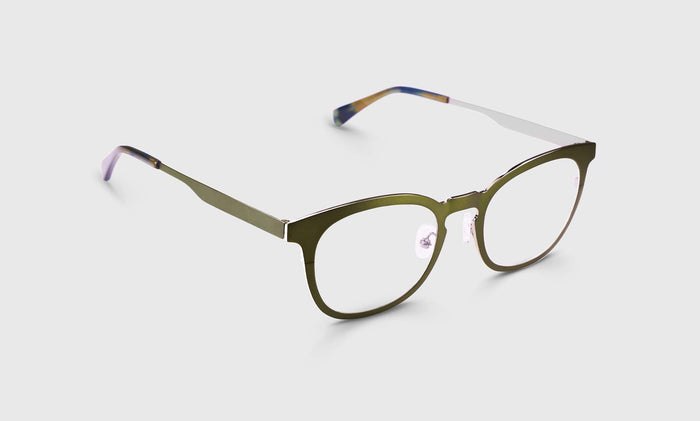 eyebobs Alloy Ally, Average, Round, Readers, Blue Light, Prescription Glasses, Angle Image