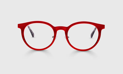 01 - Satin Matte Ruby Red Metal Front and Temples / Average / Readers / 0.00