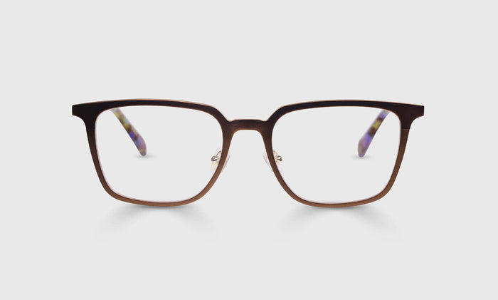  eyebobs Full Metal, Average, Square, Readers, Blue Light, Prescription Glasses, Front Image