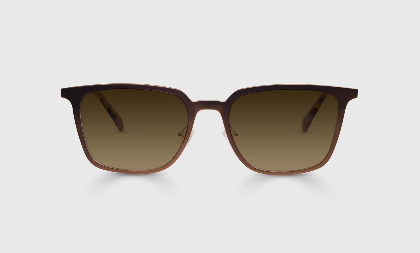 87-pb | eyebobs Full Metal, Average, Square, Reading Sunglasses, Polarized Brown