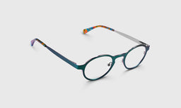 17 | eyebobs Hard Wear, Narrow, Round, Readers, Blue Light, Prescription Glasses, Angle Image