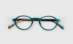 17 | eyebobs Hard Wear, Narrow, Round, Readers, Blue Light, Prescription Glasses, Laydown Image