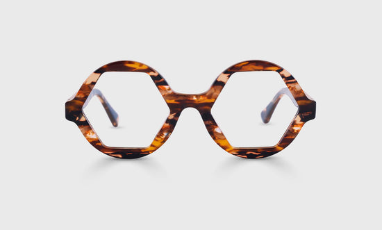 19 - Coffee Multi-Stripe Front and Temples