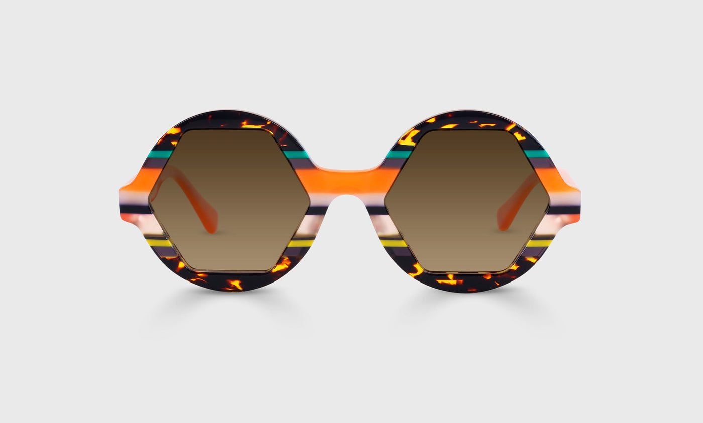 76-pb | eyebobs Ogle Goggles, Narrow, Round, Reader Sunglasses, Polarized Brown