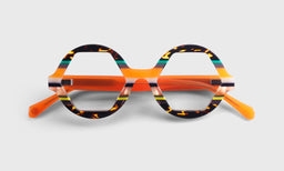 76 | eyebobs Ogle Goggles, Narrow, Round, Readers, Blue Light, Prescription Glasses, Laydown