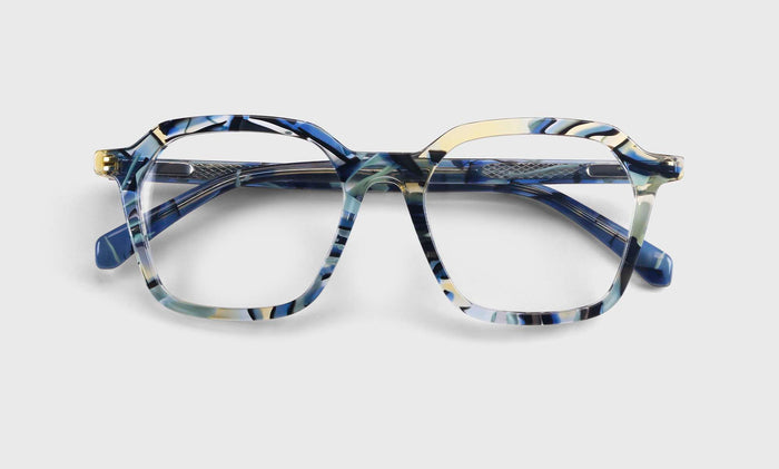  eyebobs Four Square, Wide, Square, Readers, Blue Light, Prescription Glasses, Laydown