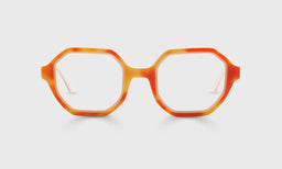 Cutting It Close Color 04 - Amber Tortoise Outside and Cream Inside reading glasses with italian-designed acetate and scratch resistant lenses