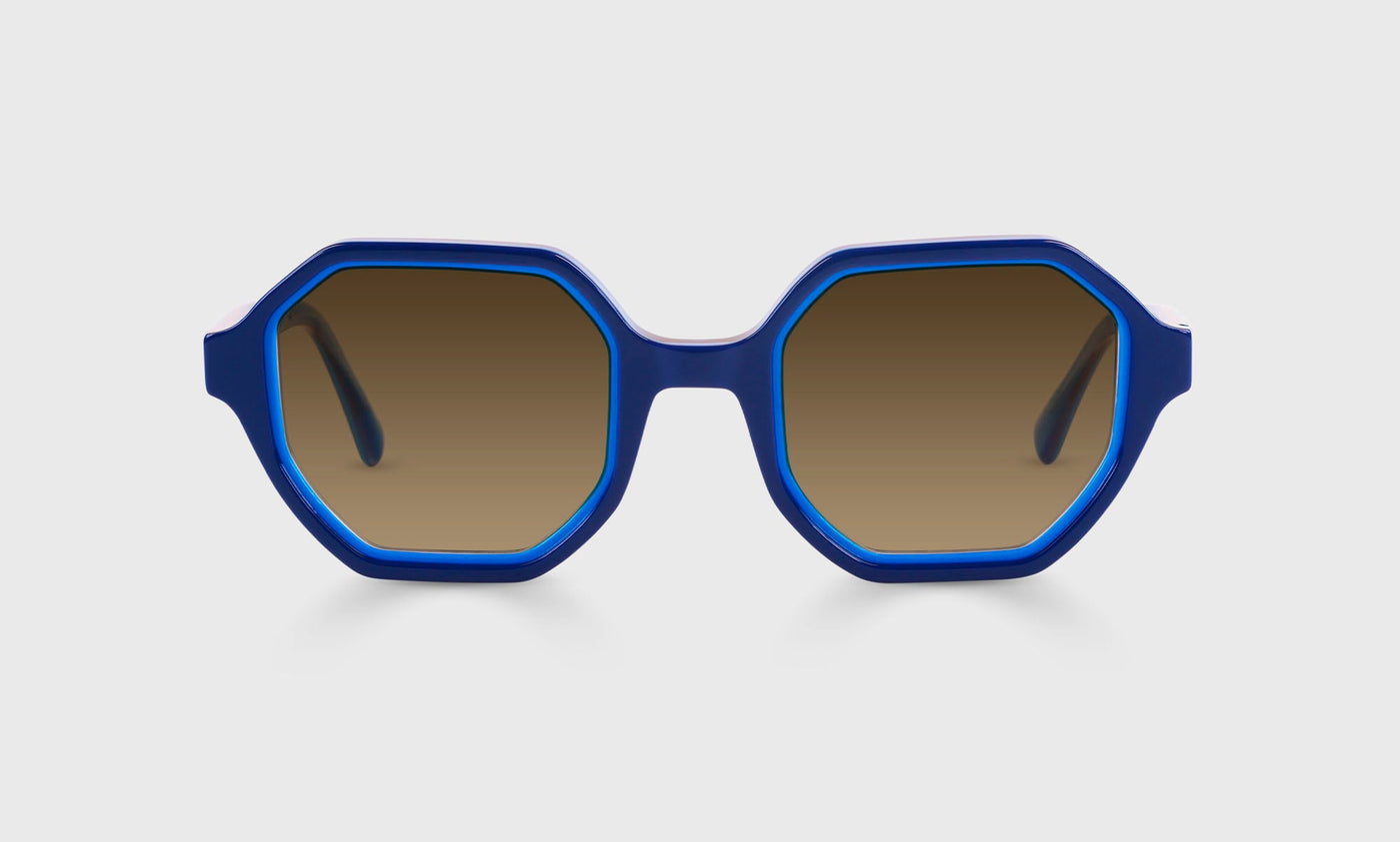 10-pb | eyebobs Cutting It Close, Average, Geometric, Reader Sunglasses, Polarized Brown