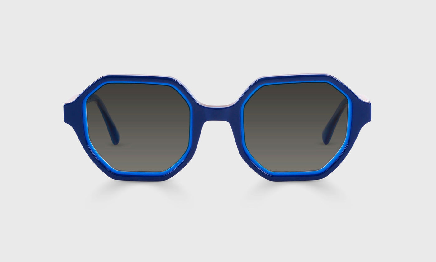 10-pg | eyebobs Cutting It Close, Average, Geometric, Reader Sunglasses, Polarized Grey