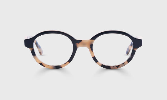 00 - Black and Vanilla Tortoise-Layered Front and Temples