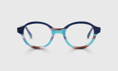 10 - Navy and Teal Stripe-Layered Front and Temples / Average / Readers / 0.00