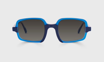 10 - Cornflower Blue Front and Temples with a Navy Bridge / Wide / Full Lens Reader Sunglasses / 1.00 / .