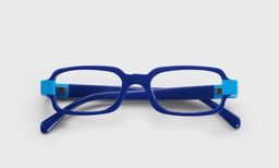 10 | eyebobs Straight-Edge, Average, Rectangle, Readers, Blue Light, Prescription Glasses, Laydown