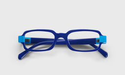 10 | eyebobs Straight-Edge, Average, Rectangle, Readers, Blue Light, Prescription Glasses, Laydown