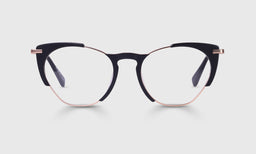 Mingled Color 00 - Gold and Matte Black Front and Temples reading glasses with italian-designed acetate and scratch resistant lenses