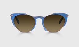 10-pb | eyebobs Mingled, Wide, Cat-Eye, Reader Sunglasses, Polarized Brown