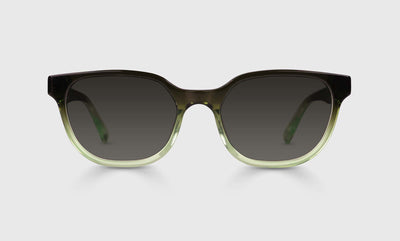 17 - Juniper to Mint Green Crystal Fade Front and Temples / Wide / Full Lens Reader Sunglasses / 1.00 / .