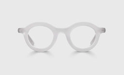 Ubermensch Color 52 - Clear Matte Front and Temples reading glasses made with italian-designed acetate and scratch resistant lenses
