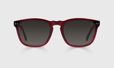 01 - Deep Red Crystal Front and Temples / Wide / Full Lens Reader Sunglasses / 1.00 / .