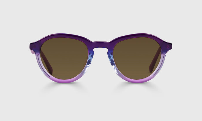  Public Eye polarized brown front eyeglass frame on neutral background