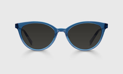 10 - Lake Blue Crystal Front and Silver Temples / Wide / Full Lens Reader Sunglasses / 1.00 / .
