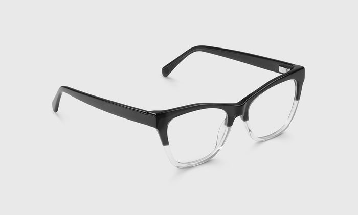  Kitten Around angled eyeglass frame on neutral background