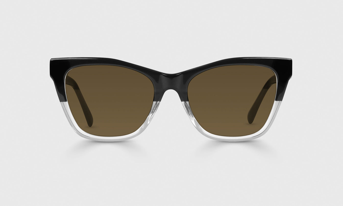 00-pb | Kitten Around polarized brown front eyeglass frame on neutral background