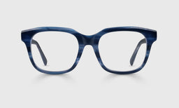 Nomad Color 10 - Ocean Blue Front and Temples reading glasses with italian-designed acetate and scratch resistant lenses