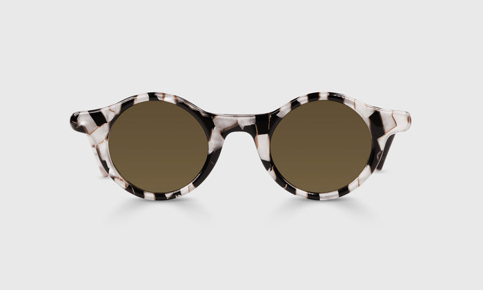  Eye Candy polarized brown front eyeglass frames on neutral background