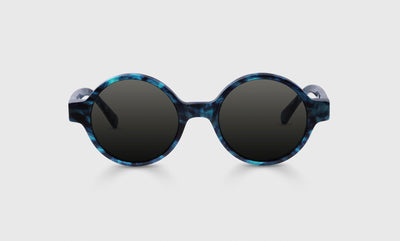 10 - Blue Swirl Front and Temples / Narrow / Full Lens Reader Sunglasses / 1.00 / .