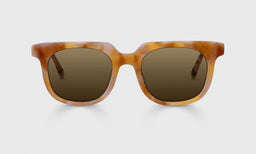 04-pb | Overachiever front polarized brown eyeglass frames on neutral background