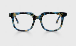 Overachiever Color 13 - Sky Blue and Green Grass Tortoise Front and Temples
