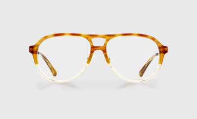 04 - Caramel Tortoise Fade Front and Metal Temples / Wide / Readers / 0.00