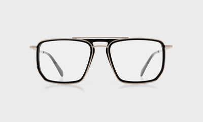 00 - Chrome and Black Front and Temples / Average / Readers / 0.00