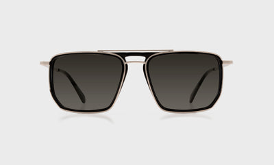 00 - Chrome and Black Front and Temples / Average / Full Lens Reader Sunglasses / 1.00 / .